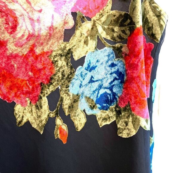 Show me your MuMu Sabine Slip Dress in Midnight Fiesta Burnout Velvet - Picture 8 of 9